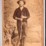 A soldier with his rifle, photographed at Centro Artistico, Manila.