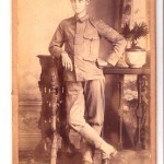 Notations on the back of this card explain that this is James Merle Dabney of Company G, 1st California Volunteers, who died in the Philippines in 1899.