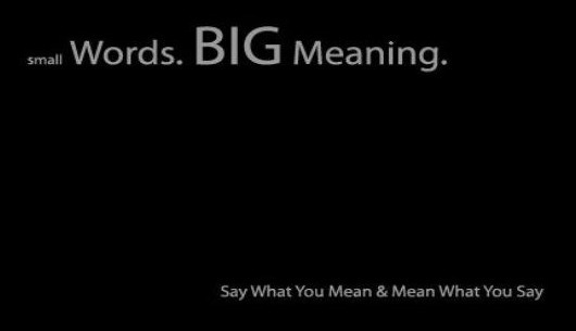 small words, big meaning
