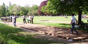 bocce playing