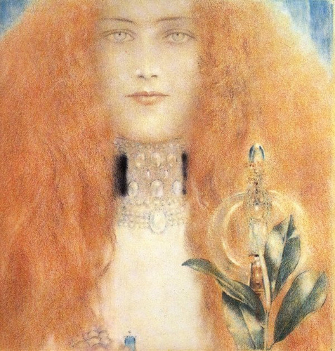 A Woman's Head by Fernand Khnopff