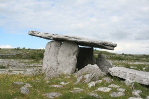 Poulnabrone dolmen, a grave dating from the Bronze Age.