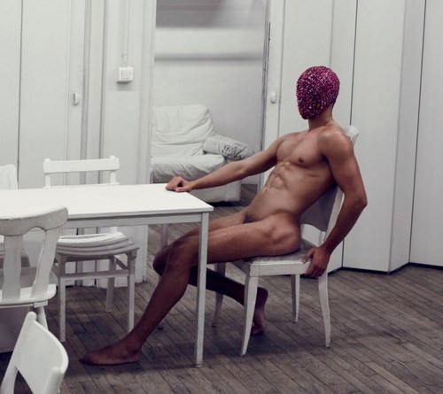 white room mask nude