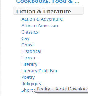Apple Fiction categories