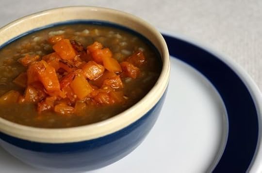 Lentejas con arroz y calabaza