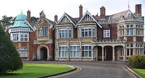 The main house at Bletchley Park. The estate w...