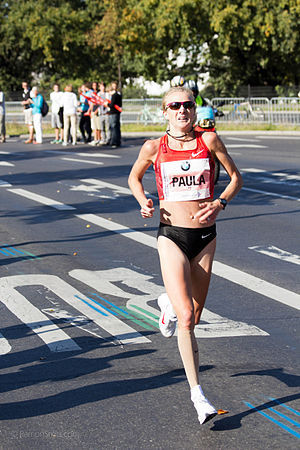 Radcliffe at the 2011 Berlin marathon.