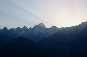 Sunrise over the Himalayas