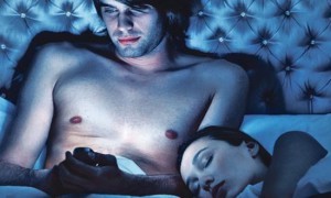 smartphone in bed