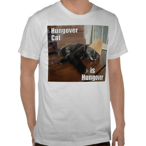 Hungover Cat T-shirt