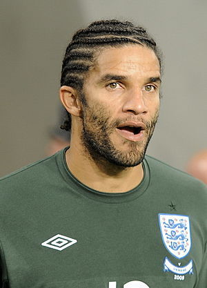 English: David James as a player of England na...