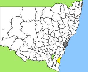 Map of New South Wales/Australia, LGA of Eurob...