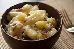 Potato, cheese and Speck