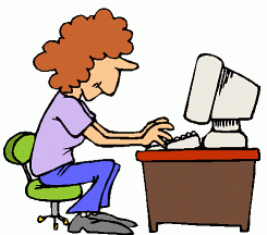 woman at computer