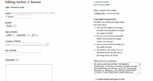 Goodreads Author profile