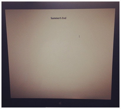 The blank screen