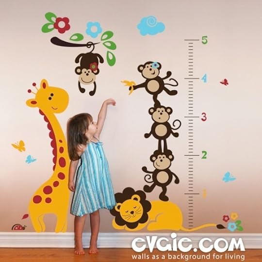 Monkey Growth Chart Decal from Evgie.com