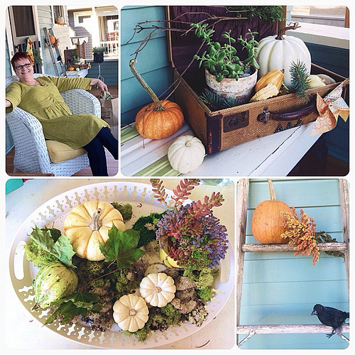 Mom spruced up our porch for Autumn. #lovingit #grateful #howcuteisthat