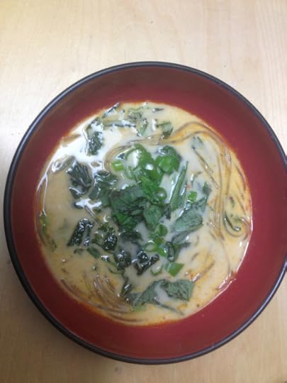 vegan noodle basil curry coconut milk