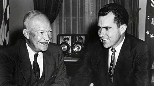 Richard Nixon and Dwight Eisenhower