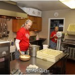 Aunt Dondi and Jamie prepare the staff breakfast