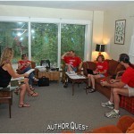 Instructors gather to discuss and select the author awards