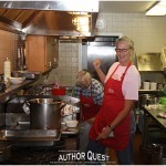 Aunt Dondi and Heidi are preparing pancakes for breakfast