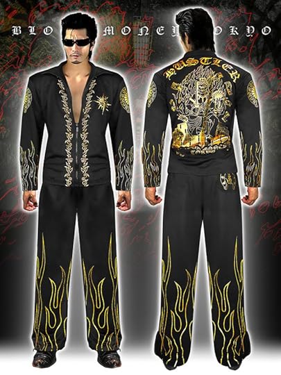 In case those dopes out on the street are a little unclear on the concept, this track suit of ultimate suaveness spells it out for them: you are one monster-frackin' hunk of burnin' hustler.