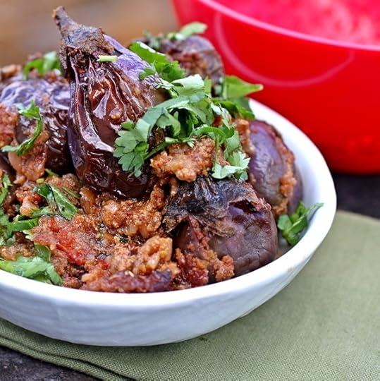 Stuffed Pickle Spiced Eggplants