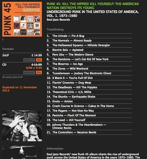 Jesse Sublett, jon dee graham, the Skunks, Johnny Thunders, punk compilation