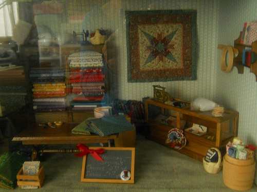 fabric store diorama
