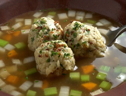 Warms you up. A beautiful bowl of homemade matzo ball soup. Photo by Donna Turner Ruhlman.