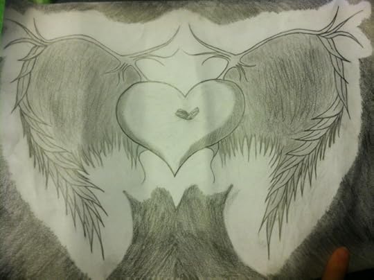 This is the first picture I drew for Hubs while in BMT. I know it doesn't look quite as good as my second one, and I hate that stupid shadowing I did around it -.-. I'll have to fix it when I get it back from Hubs haha, but all in all I still like it.