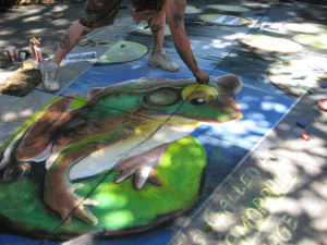 Sidewalk art - new until it rains!