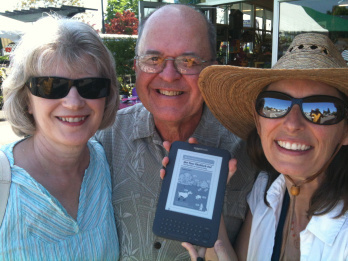 I signed a post-it note for my friends Rich and Betty's e-reader