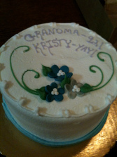 My Grandma insisted on letting me horn in on her birthday cake