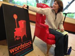 Not everyone gets to sit in the Red Chair of Wordstock