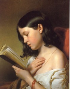 'Lesendes Mädchen' by Franz Eybl (1850)