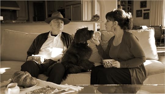 Isabel Allende, with her husband William Gordon, and their dog Olive