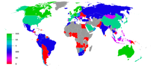 English: World countries by Standard & Poor's ...