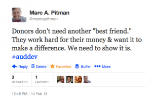Image of a twitter chat tweet 