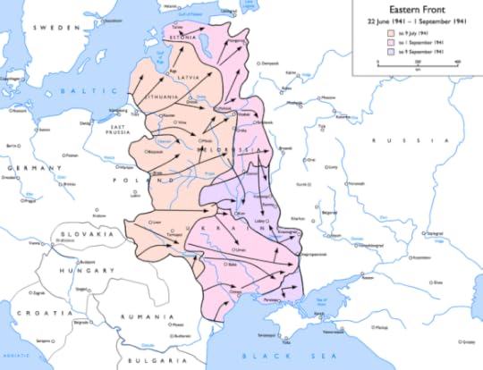 Axis foces invade USSR June 1941; Wikimedia Commons