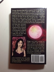 Back cover of proof copy of Carpathian Vampire