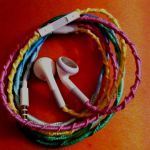Embroidery Floss Wrapped Earbuds
