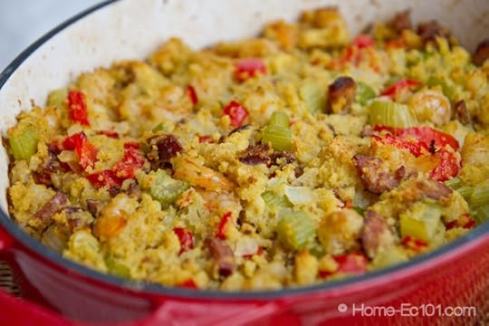 Shrimp Andouille Sausage Cornbread Dressing