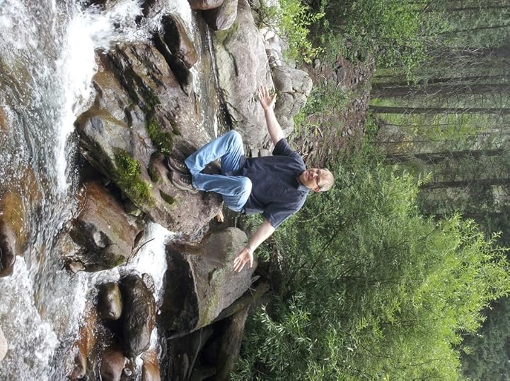 My husband in the middle of 