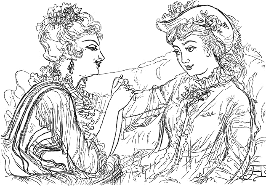 two women talking