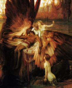 This is actually a painting of Icarus, but you get the general idea.