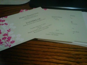 daybreak invitations