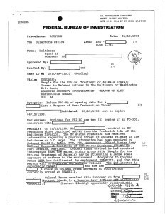 FBI investigated PETA for anthrax plot